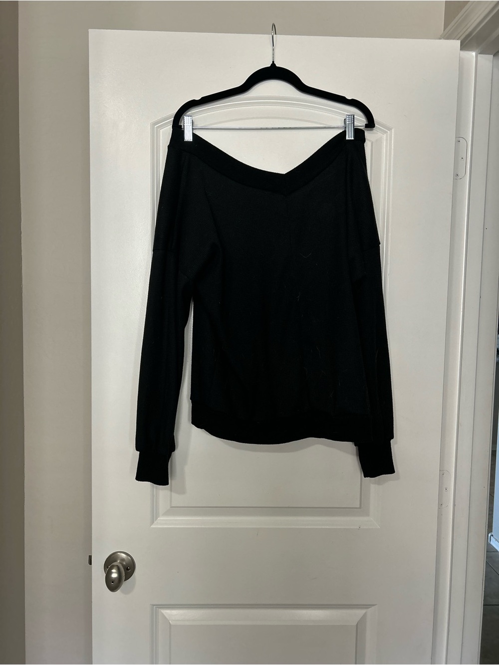 Black Off-Shoulder Women's Sweater